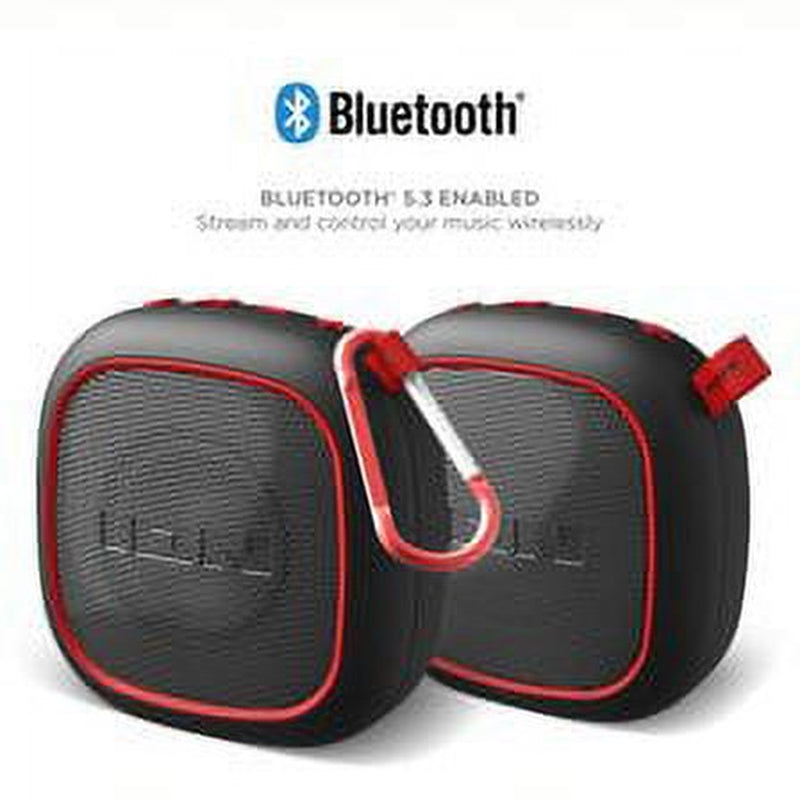 Magnet Rocker Portable Bluetooth Speaker 2 Pack with Water Resistant, Black, Isp153