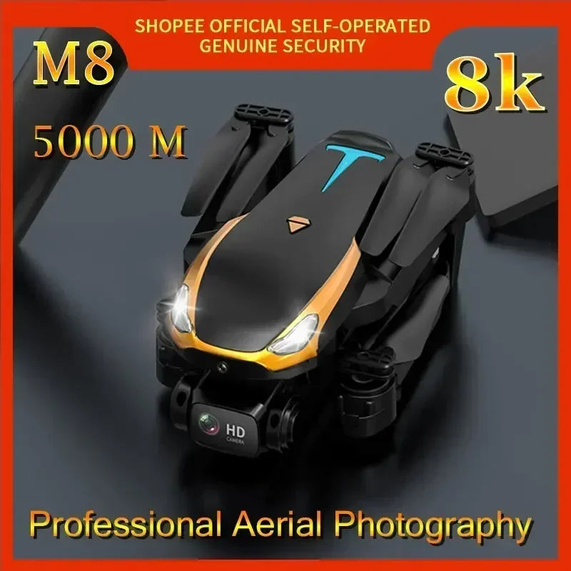 M8 Professional Drone with Camera 4K HD Aerial Photography Remote Control Helicopter Optical Flow Positioning Quadcopter Toys