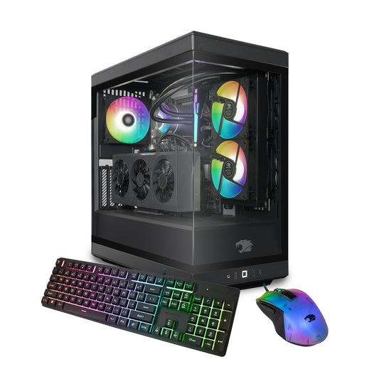 Y40 Gaming Desktop, Ryzen 7 7700, NVIDIA Geforce RTX 4070, 16GB DDR5, 1TB Nvme SSD, Liquid Cooled, RGB, Windows 11 Home 64-Bit, Y40BA7N4701